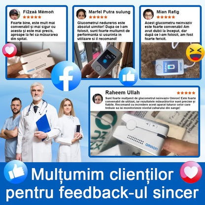 Multifuncțional glucometru pentru măsurarea glicemiei în sânge GlicoMax (Garanție de 5 ani)